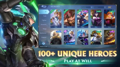 100+ unique heroes