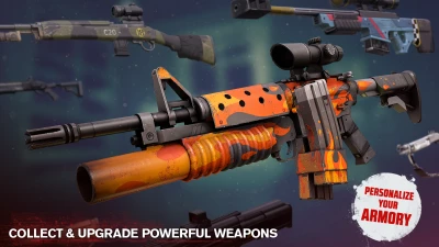 collect & upgrade powerful weapons
