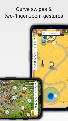 curve swipes & two finger zoom gestures 225x400